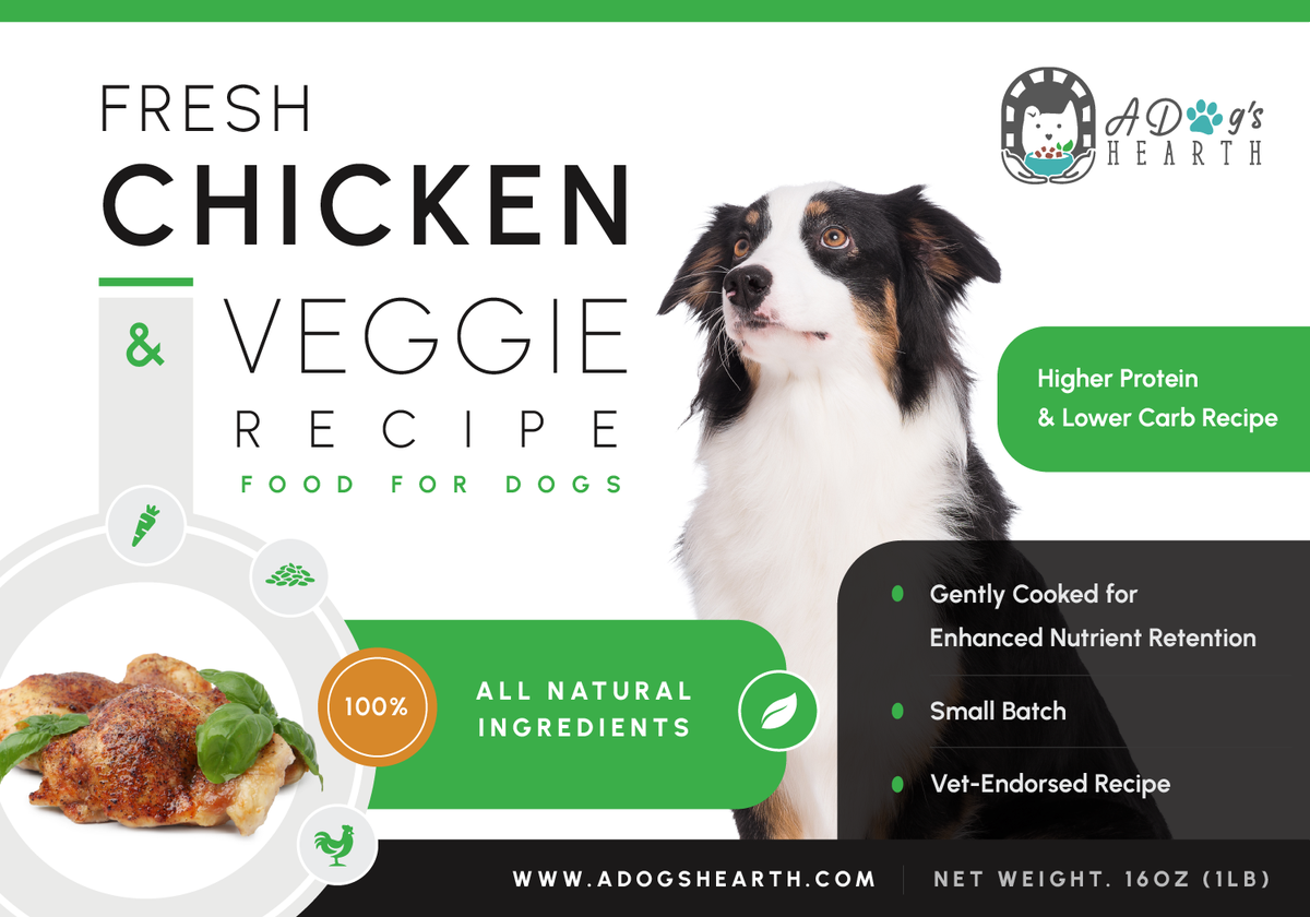 Fresh Chicken and Veggie Recipe label
