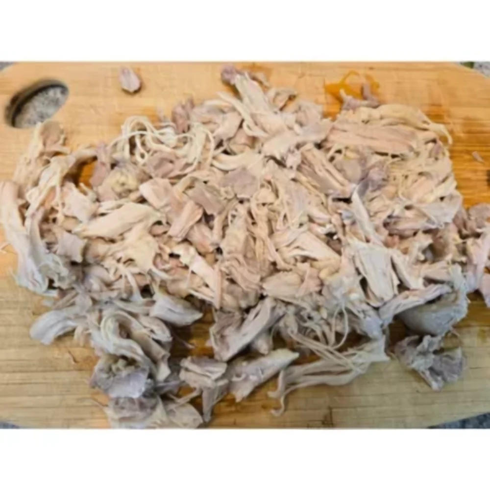 Real hand-shredded chicken