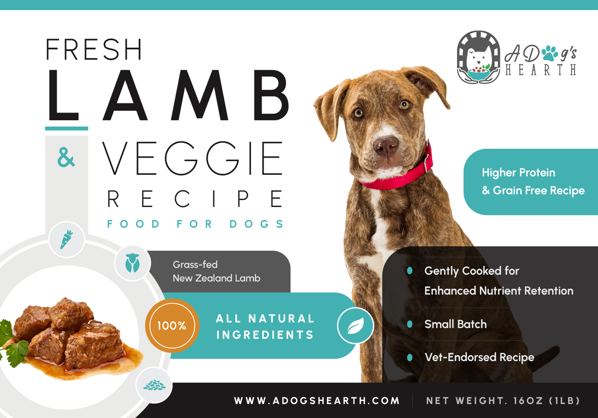 Fresh Lamb and Veggie Recipe label